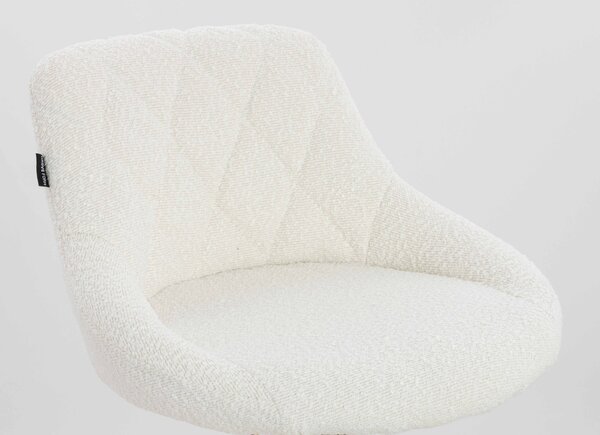HR1054K Scaun Crem Boucle cu Bază Aurie