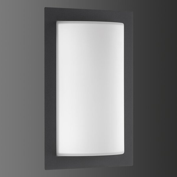 LCD Luis LED lampă de perete pentru exterior, grafit, detector mișcare, Negru, Metal, Modern