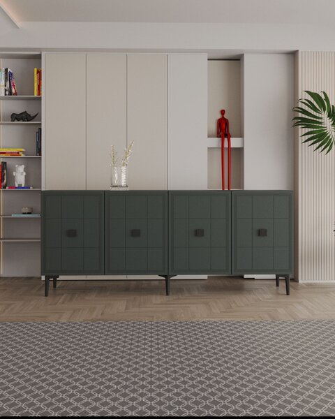 Yuka komód, antracit, 150 cm