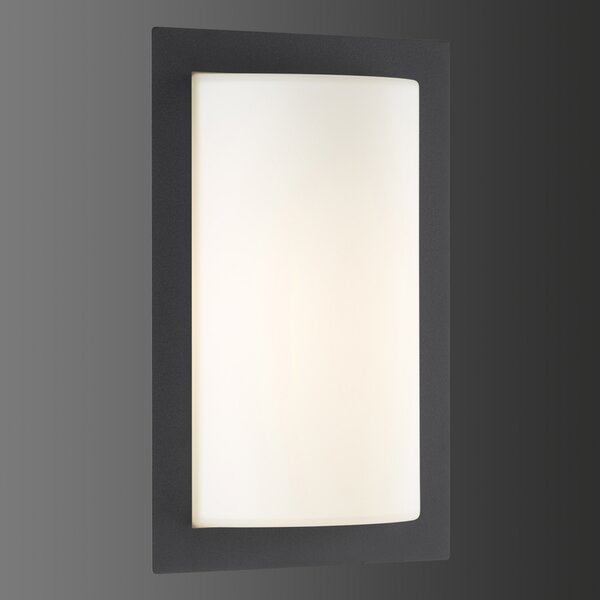 LCD Luis LED lampă de perete pentru exterior, grafit, detector mișcare, Negru, Metal, Modern