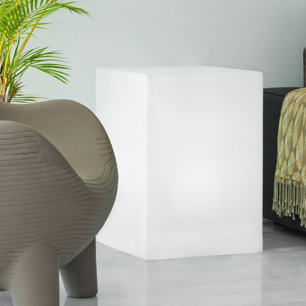 Newgarden Cuby cub de lumină decorativă înălțime 53cm, Alb, Plastic, Modern