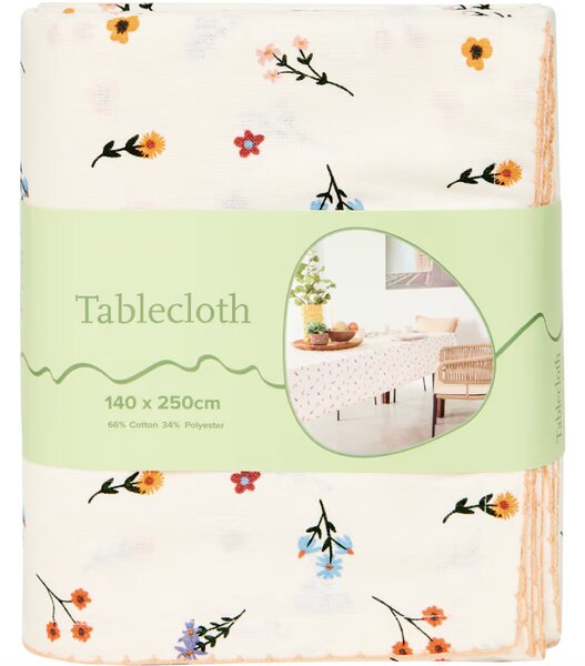 Fața de masa din policoton FLOVENA 140x250 cm, modelat