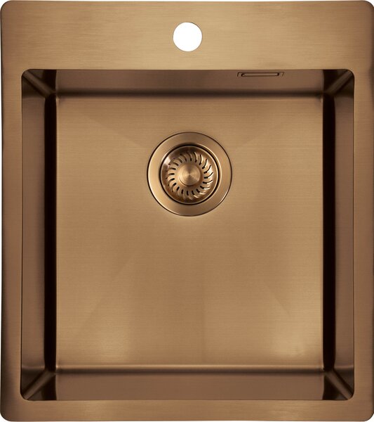 Deante Olfato, chiuveta din otel inoxidabil, 1 compartiment 450x505x200 mm, maro, ZPO_C10A