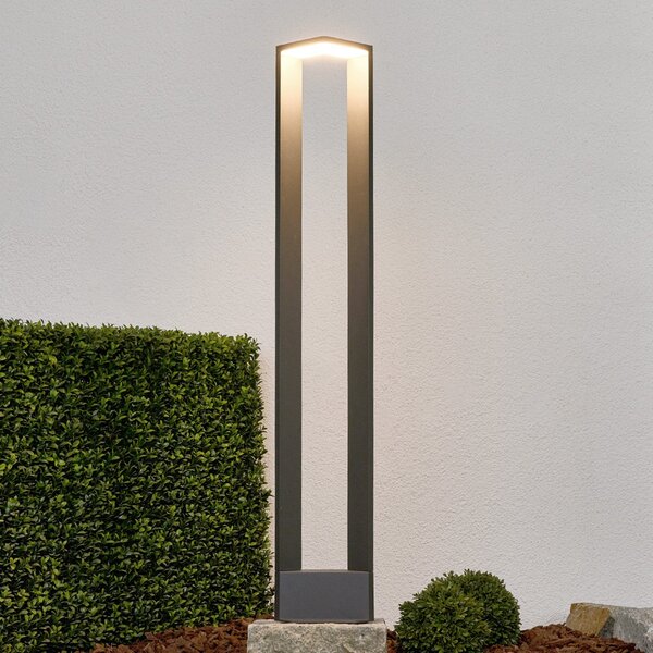 Lucande Jeny LED bornă luminoasă LED, 100 cm, antracit, aluminiu, Negru, Metal, Modern