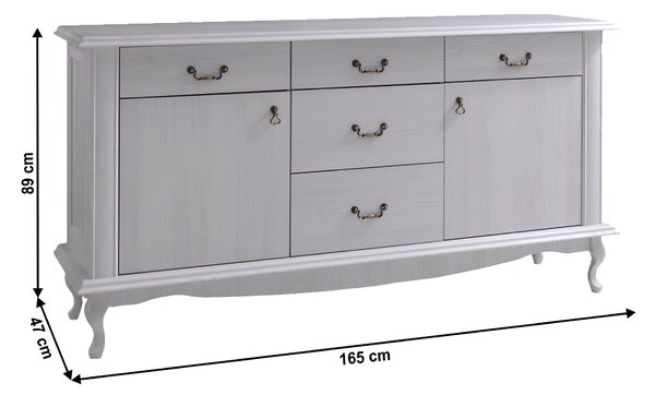 KONDELA Scrin DA7, pin alb, VILAR