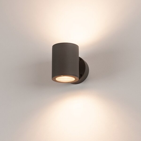 SLV Sitra Up-Down LED lampă de perete pentru exterior, antracit, Negru, Metal, Modern