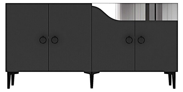 Gama komód, antracit-ezüst, 150 cm