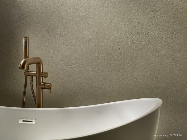 Deante Silia, baterie de baie independentă cu set de duș, bronz periat, BQS_C17M