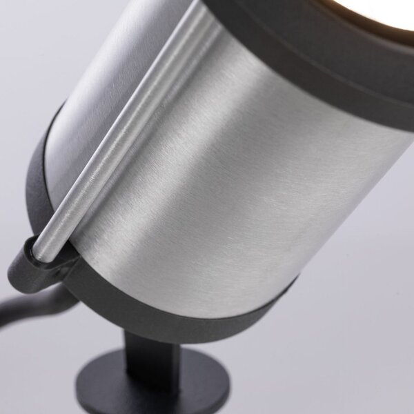 Paulmann Plug & Shine LED sol țepușă spotlight Classic, reglabil, Gri, Metal