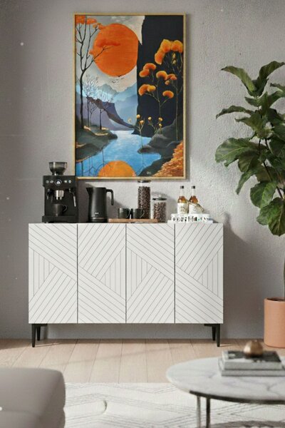 Ferro komód, fehér, 120 cm