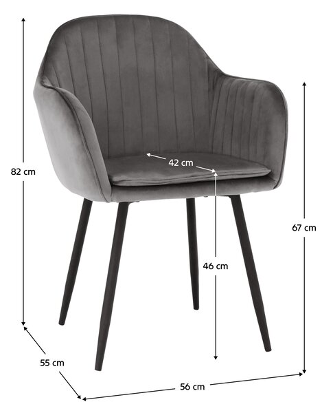 KONDELA Fotoliu de design, ţesătură catifea gri, ZIRKON