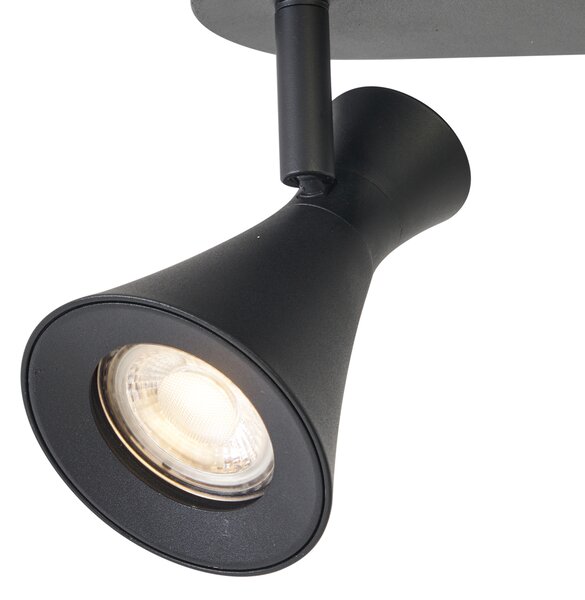 Spot de plafon modern negru cu 2 lumini reglabil - Triangle