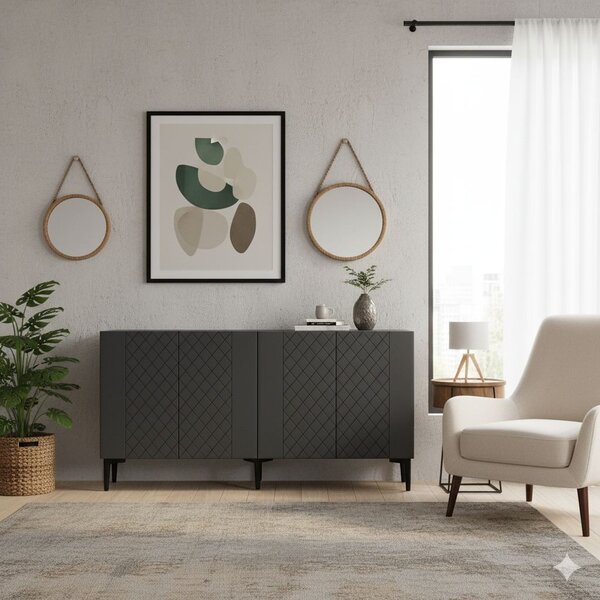 Resso komód, antracit, 150 cm