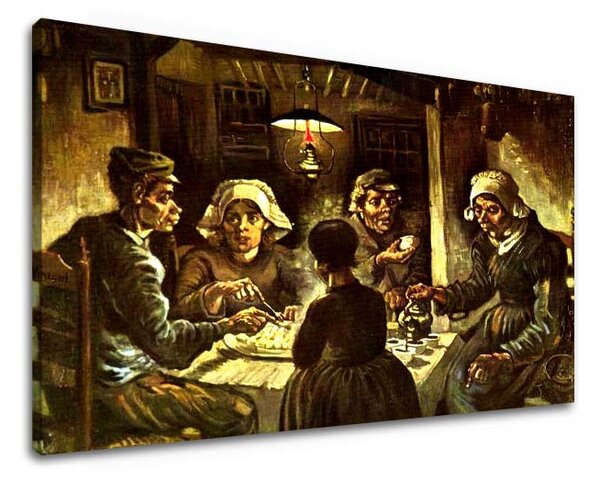 Tablou canvas Vincent van Gogh - Mâncători de cartofi - 20x30 cm