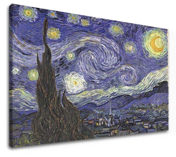 Tablou canvas Vincent van Gogh - Noapte înstelată - 40x50 cm