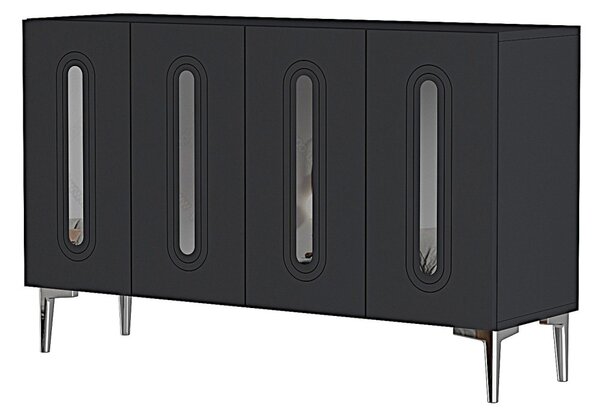 Rany komód, antracit-ezüst, 120 cm – TR555CHM1372