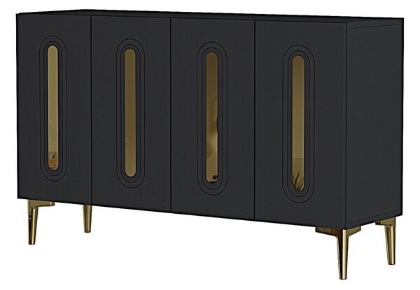 Rany komód, antracit-arany, 120 cm – TR555CHM1369
