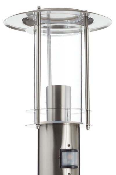 Brilliant Bornă luminoasă York, oțel inoxidabil, senzor de mișcare, IP44, Metalic, Metal, Modern