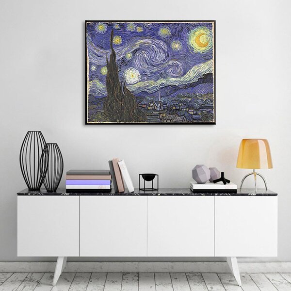 Tablou canvas Vincent van Gogh - Noapte înstelată - 40x50 cm