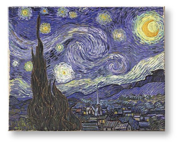 Tablou canvas Vincent van Gogh - Noapte înstelată - 40x50 cm