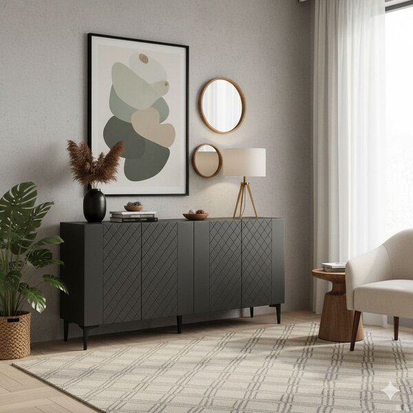 Resso komód, antracit, 150 cm