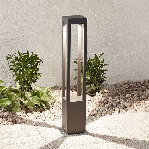 FARO BARCELONA Lampă LED de trotuar mare efect Agra gri închis, Negru, Metal, Modern
