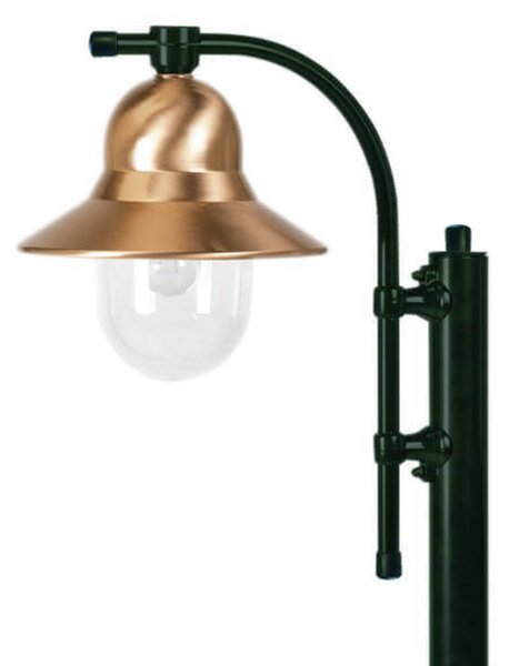 K.S. Verlichting Stâlp de iluminat Toscane 1 bec 150 cm, verde, reglabil, Transparent, Metal
