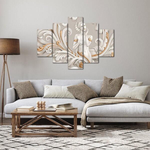 Tablou - Imagine a zeiței într-un fundal ornamental (150x105 cm)