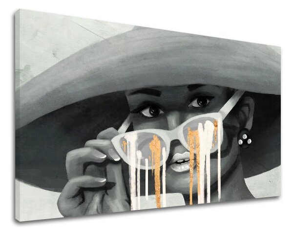 Tablou canvas WOMAN IN A HAT 001 - 40x60 cm