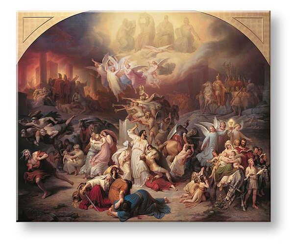 Tablou canvas Wilhelm von Kaulbach - Distrugerea Ierusalimului de către Titus - 40x50 cm