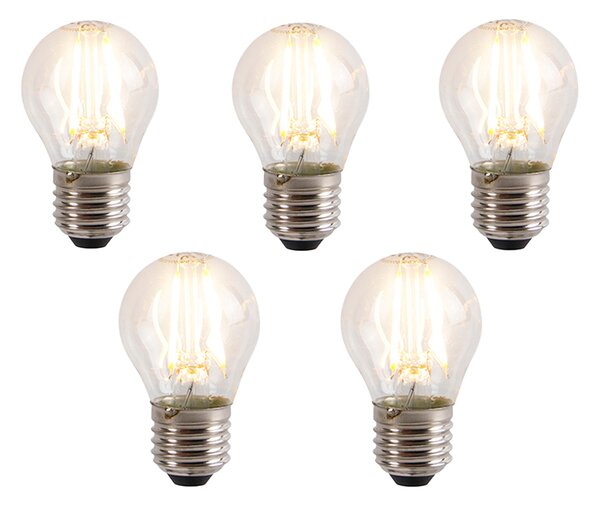 Set de 5 becuri LED E27 reglabile în 3 trepte P45 5W 700 lm 2700K
