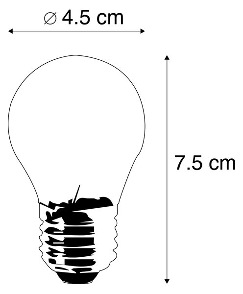Set de 5 becuri LED E27 reglabile în 3 trepte P45 5W 700 lm 2700K