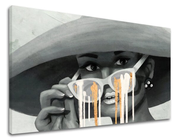 Tablou canvas WOMAN IN A HAT 001 - 40x60 cm
