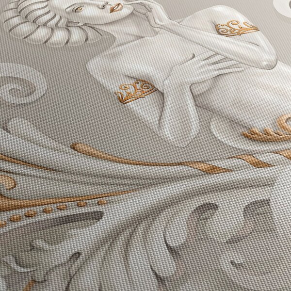 Tablou - Imagine a zeiței într-un fundal ornamental (70x50 cm)