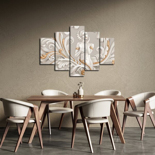 Tablou - Imagine a zeiței într-un fundal ornamental (150x105 cm)