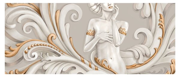 Tablou - Imagine a zeiței într-un fundal ornamental (120x50 cm)