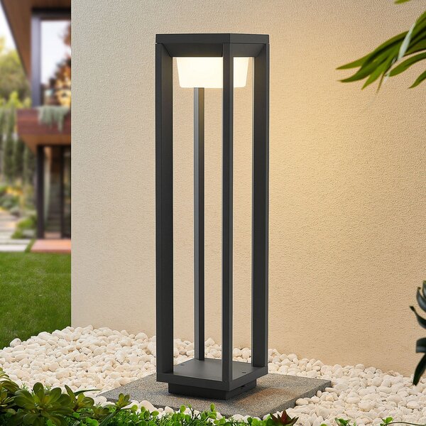 PRIOS Bornă luminoasă LED Gamion, 60 cm, antracit, metal, IP54, Gri, Metal, Modern