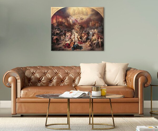 Tablou canvas Wilhelm von Kaulbach - Distrugerea Ierusalimului de către Titus - 40x50 cm