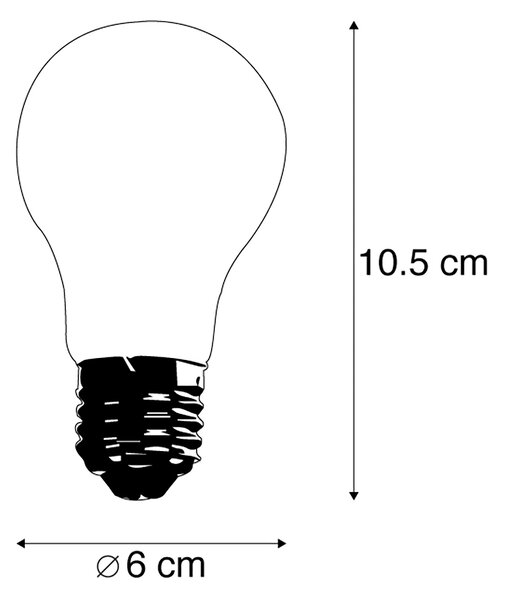 Set de 5 becuri LED E27 A60 transparente 6W 630lm 2200K