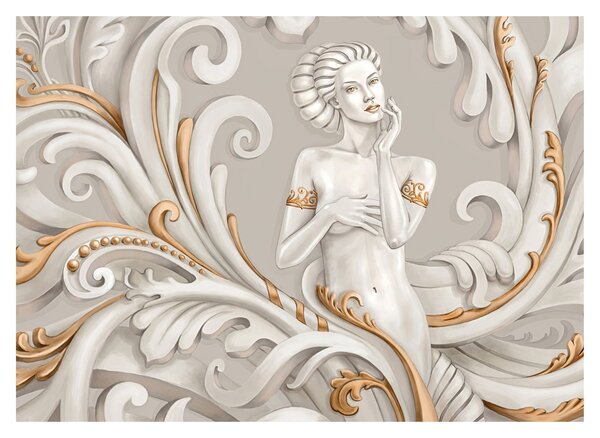 Tablou - Imagine a zeiței într-un fundal ornamental (70x50 cm)
