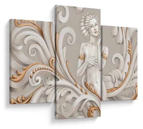 Tablou - Imagine a zeiței într-un fundal ornamental (90x60 cm)