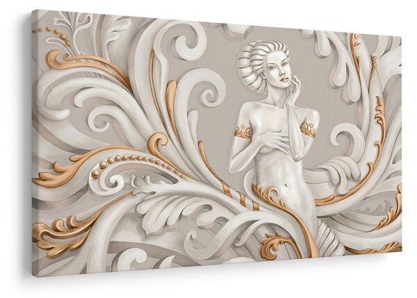 Tablou - Imagine a zeiței într-un fundal ornamental (90x60 cm)