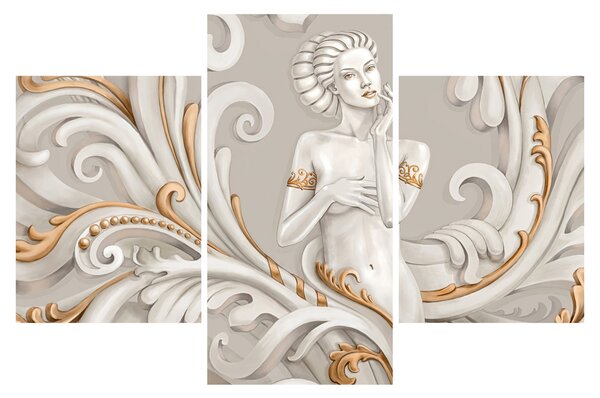 Tablou - Imagine a zeiței într-un fundal ornamental (90x60 cm)
