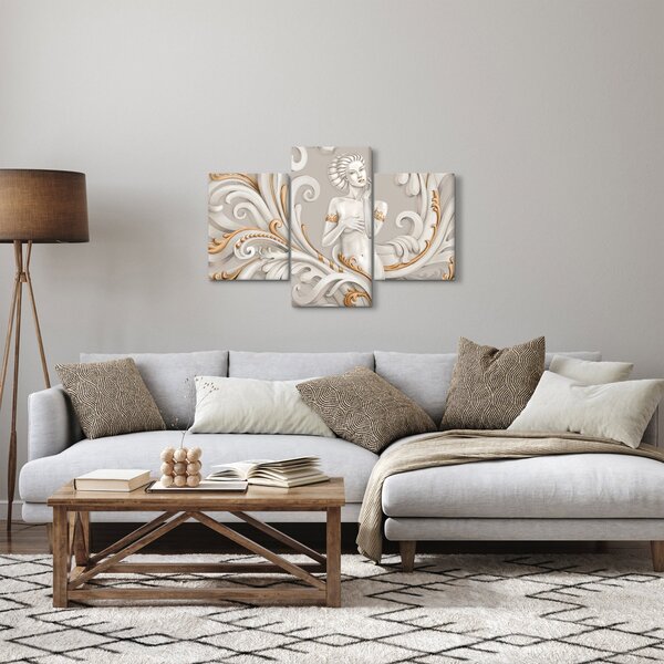 Tablou - Imagine a zeiței într-un fundal ornamental (90x60 cm)