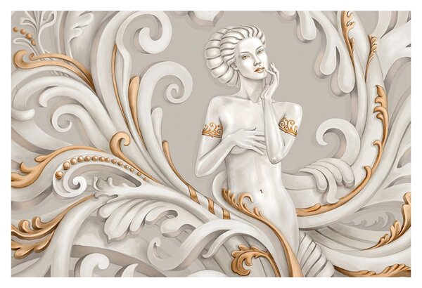 Tablou - Imagine a zeiței într-un fundal ornamental (90x60 cm)