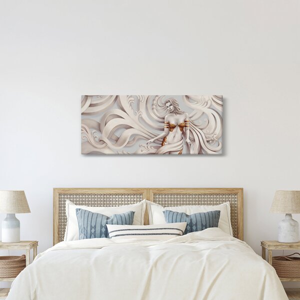 Tablou - Zeița motiv floral (120x50 cm)