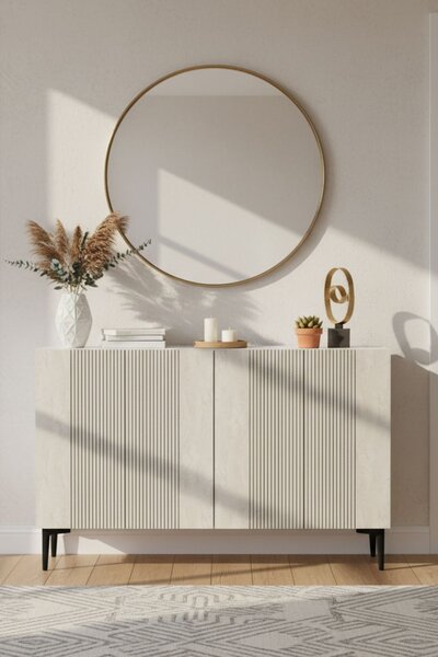 Corsa komód, fehér-travertin, 120 cm – TR555CHM1412