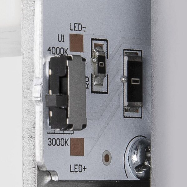 SLV Pema LED pentru exterior, CCT, gri, Gri, Sticlă, Modern, Perete unghiular