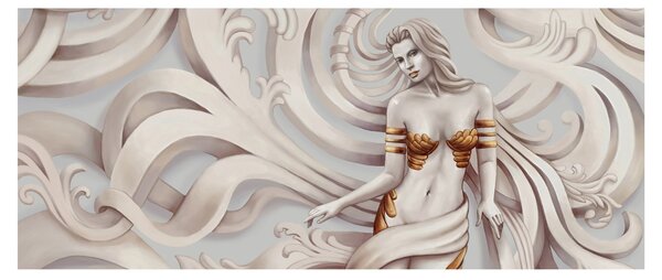 Tablou - Zeița motiv floral (120x50 cm)