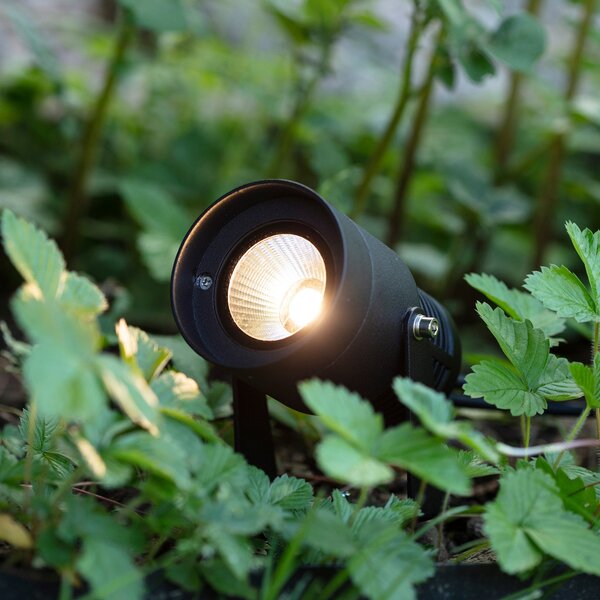 Markslöjd Spot LED Garden 24, negru, 6 wați, reglabil, Negru, Metal, Modern